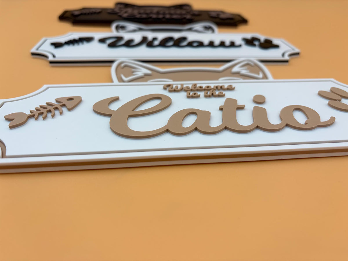 Personalized Cat Sign | Custom Name Sign | Cat Sign | Food Sign | Wall Decor | Personalized Sign | Pet Gifts | Gift | Mom | Kitten | Catio