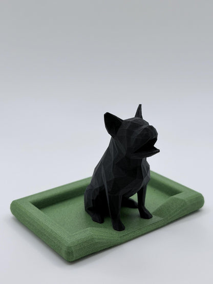 Personalized French Bulldog Ring Holder, Custom Dog Ring Dish with Name, Frenchie Gift, Pet Lover Gift, Jewelry Tray