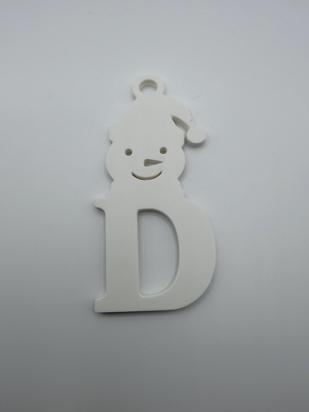 Personalized Christmas Initial Ornament, 3D Printed Character Letter Ornament, Custom Family Name Gift, Santa Reindeer Elf Tree Decoration