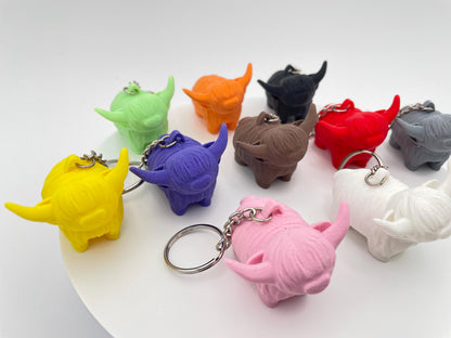 Highland Cow Keychain | Personalized Farmhouse Gift