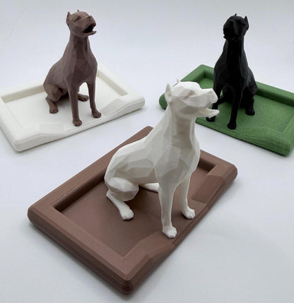 Pit Bull Ring Holder with Dish | Dog Lover Gift