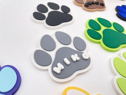 Personalized Pet Paw Magnet | Dog & Cat Name Sign