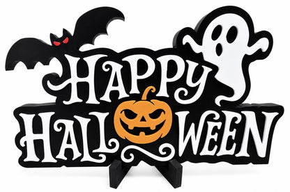 Happy Halloween Sign, 3D Printed Table Sign or Magnet