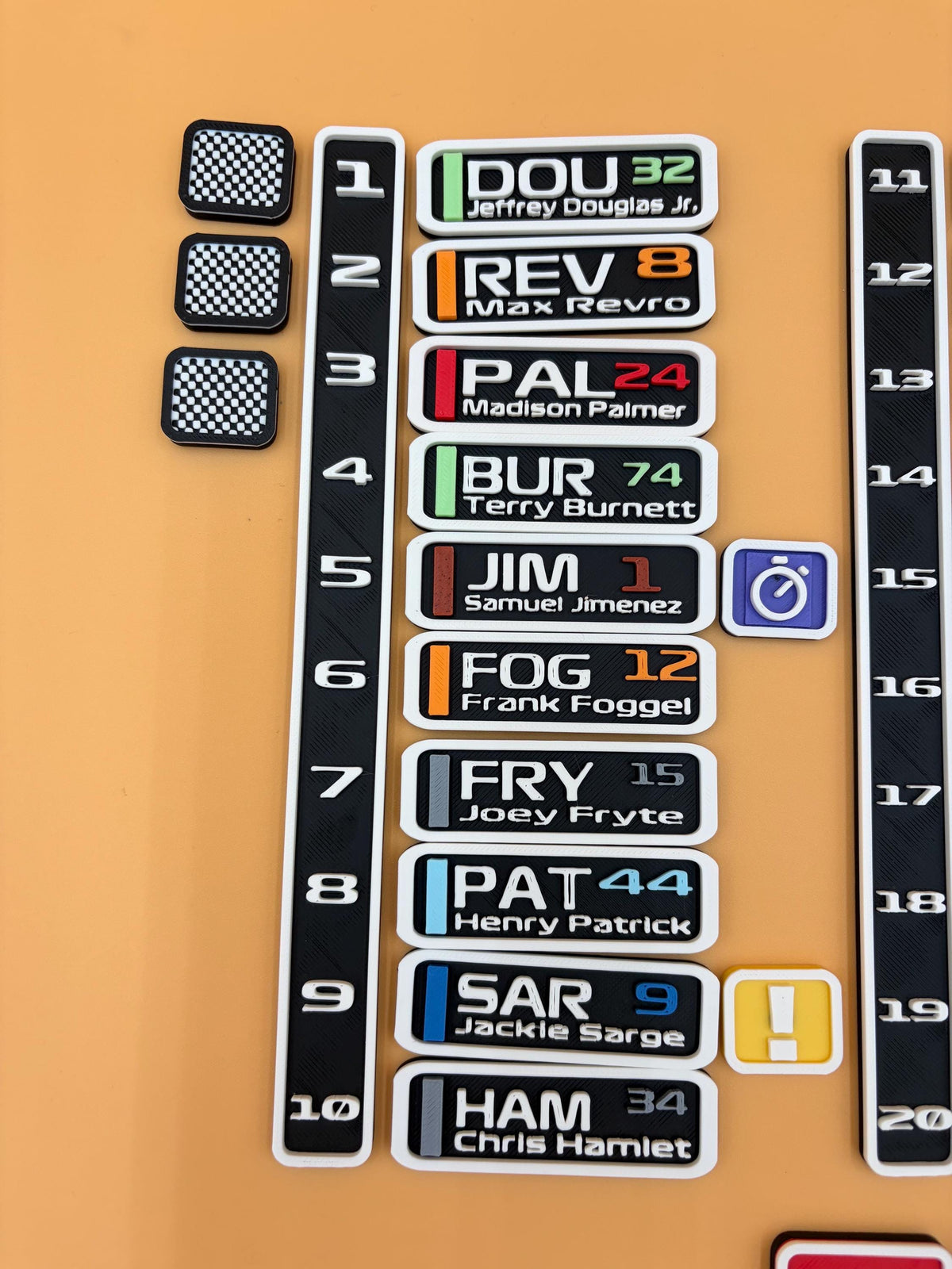 Motorsport Driver Grid Fridge Magnet | Gifts | Racing | Personalized Racing Accessory | Custom Race Gift | Sport Decor | Gamer