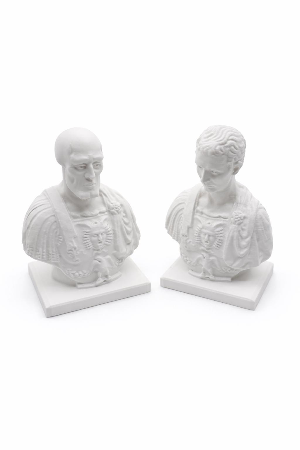 Classical Roman Bust Pen Holder, Elegant Desk Organizer, Minimalist Office Decor, Handmade 3D Printed Sculpture, Unique Gift for Him