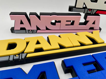 Custom Sci-Fi Name Plate | Personalized Space Battle Desk Decor