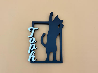 Personalized Cat Sign | Custom Name Sign | Cat Sign | Food Sign | Wall Decor | Personalized Sign | Pet Gifts | Gift | Mom | Kitten | Catio