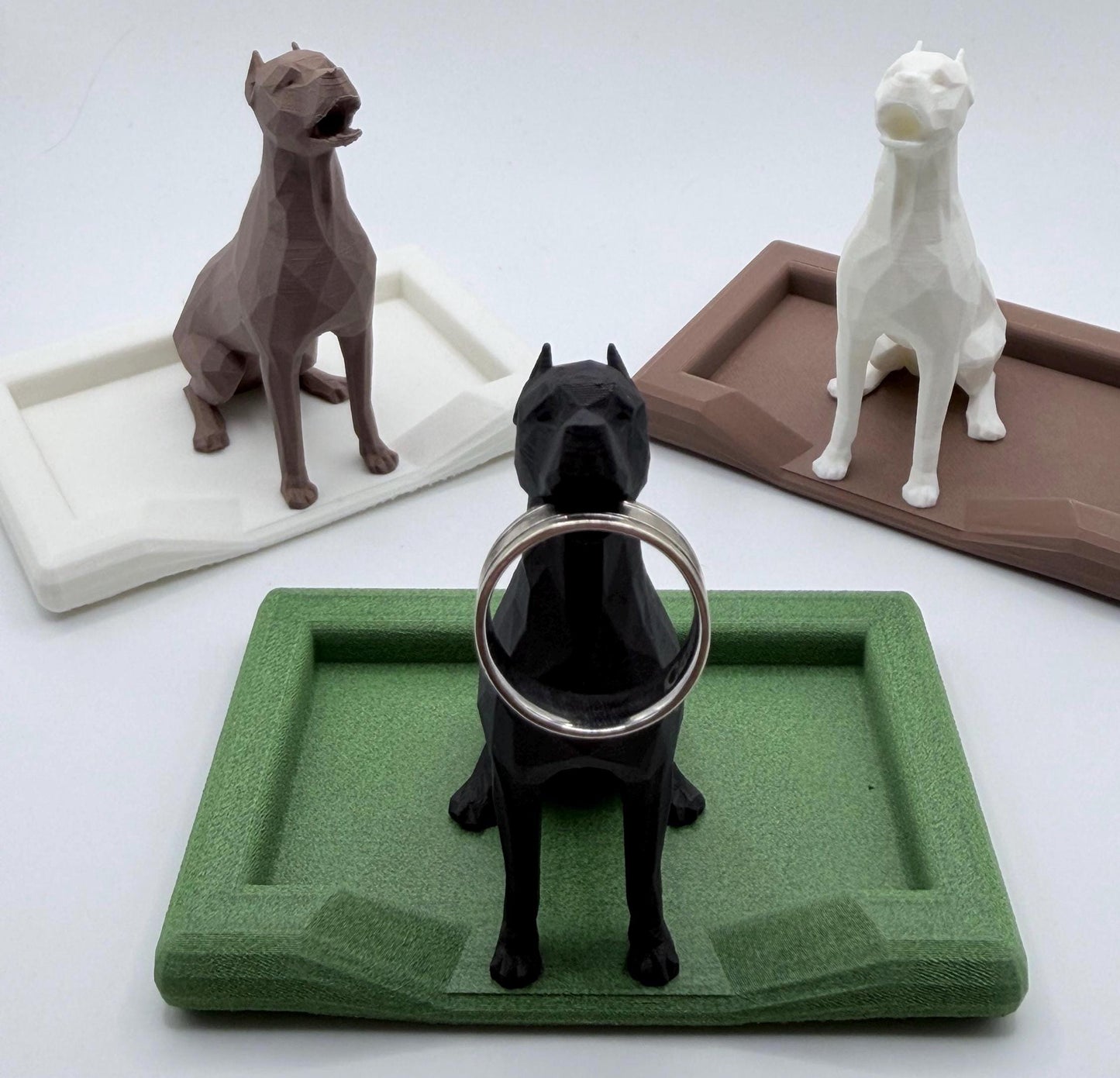 Pit Bull Ring Holder with Dish, Dog Lover Gift