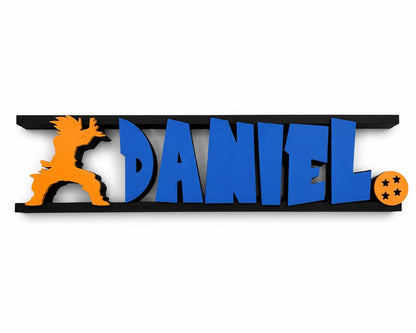 Personalized Anime Dragon Name Sign | Gamer Room Decor