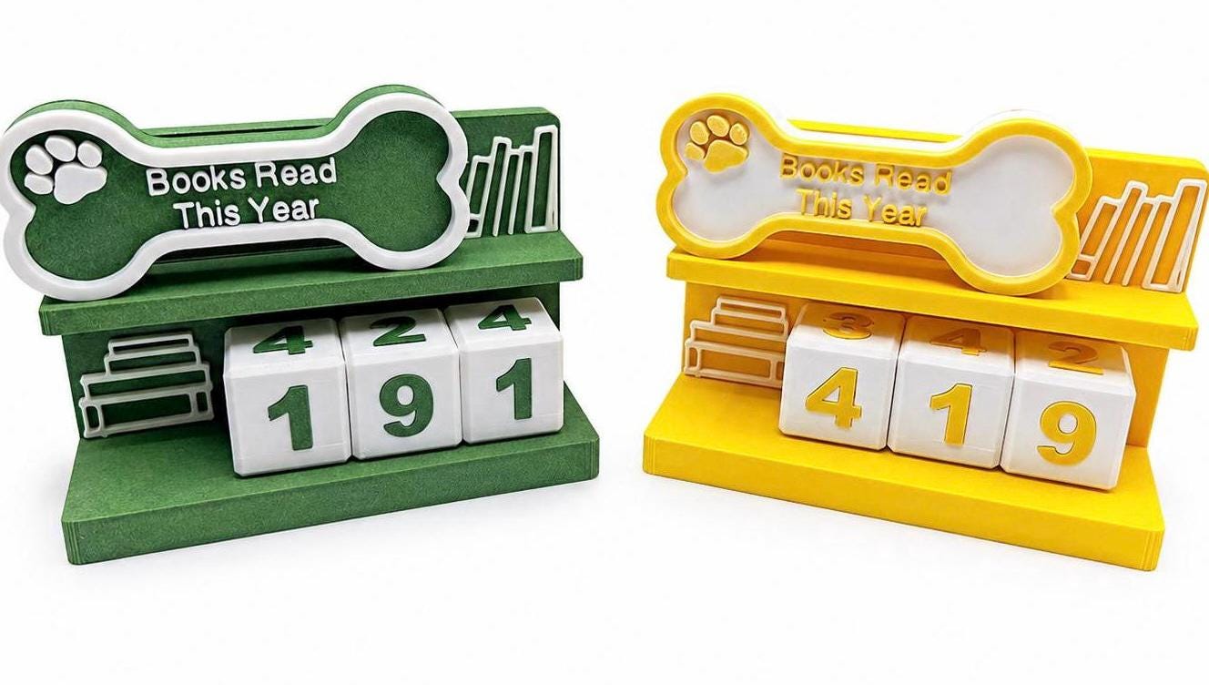 Dog Theme Books Read Tracker, Reading Goal Counter