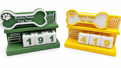 Dog Theme Books Read Tracker, Reading Goal Counter
