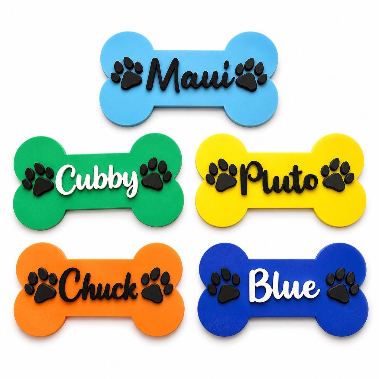 Custom Dog Bone Name Sign | Personalized Pet Wall Decor | Puppy Room Sign | Dog Name Plaque | Dog Lover Gift