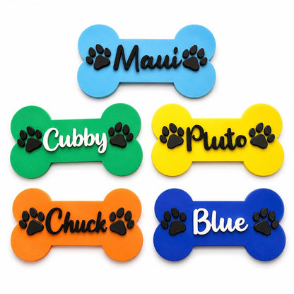 Custom Dog Bone Name Sign, Personalized Puppy Wall Decor