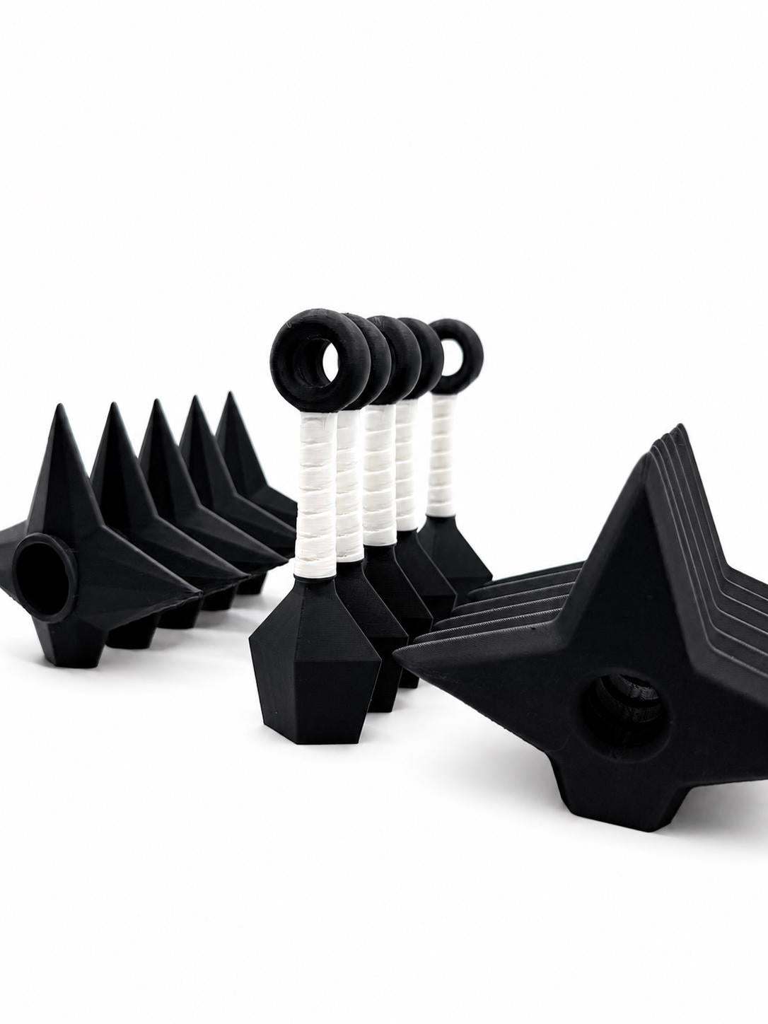 Ninja Fridge Magnets  | 3D Printed Shuriken & Kunai Magnets | Anime Inspired Kitchen Magnets | Locker Magnets | Ninja Gift | Refrigerator