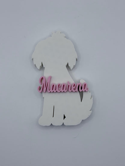 Personalized Dog Name Magnet | Custom Pet Fridge Magnet | Dog Breed Magnet | Puppy Name Magnet | Pet Lover Gift | Custom Dog Decor