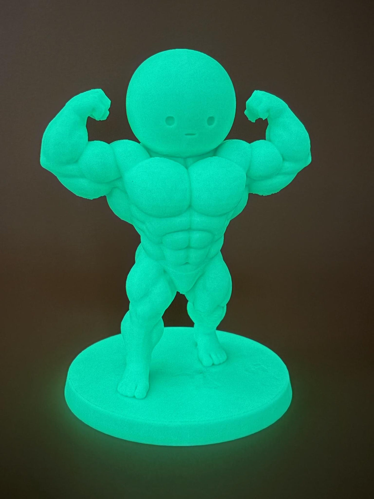 Buff Muscle Figure, Desk Decor, Cute Bodybuilder Collectible, Kawaii Desk Toy, Funny Gym Gift, Glow Option Available