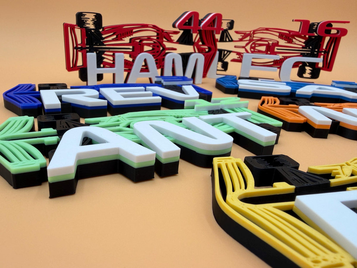 Custom Motorsport Driver Sign | Personalized Racing Decor | 3-Letter Decoration | Racing Fan Gift | Custom Name | Grand Prix | F1 Car