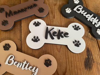 Personalized Dog Bone Name Sign, Puppy Room Decor