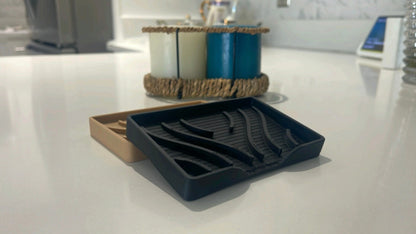 Modern Self-Draining Soap Dish | Bathroom Sink Organizer