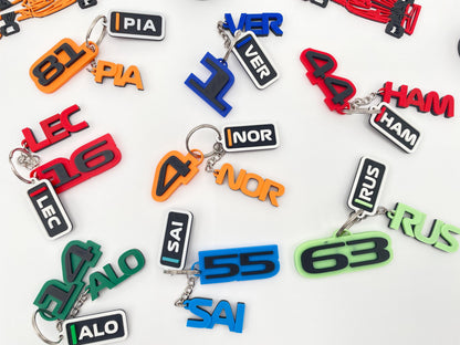 2026 F1 Driver Keychain | Racing Fan Gift