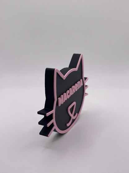 Custom Pet Name Magnet | 3D Printed Cat Fridge Decor