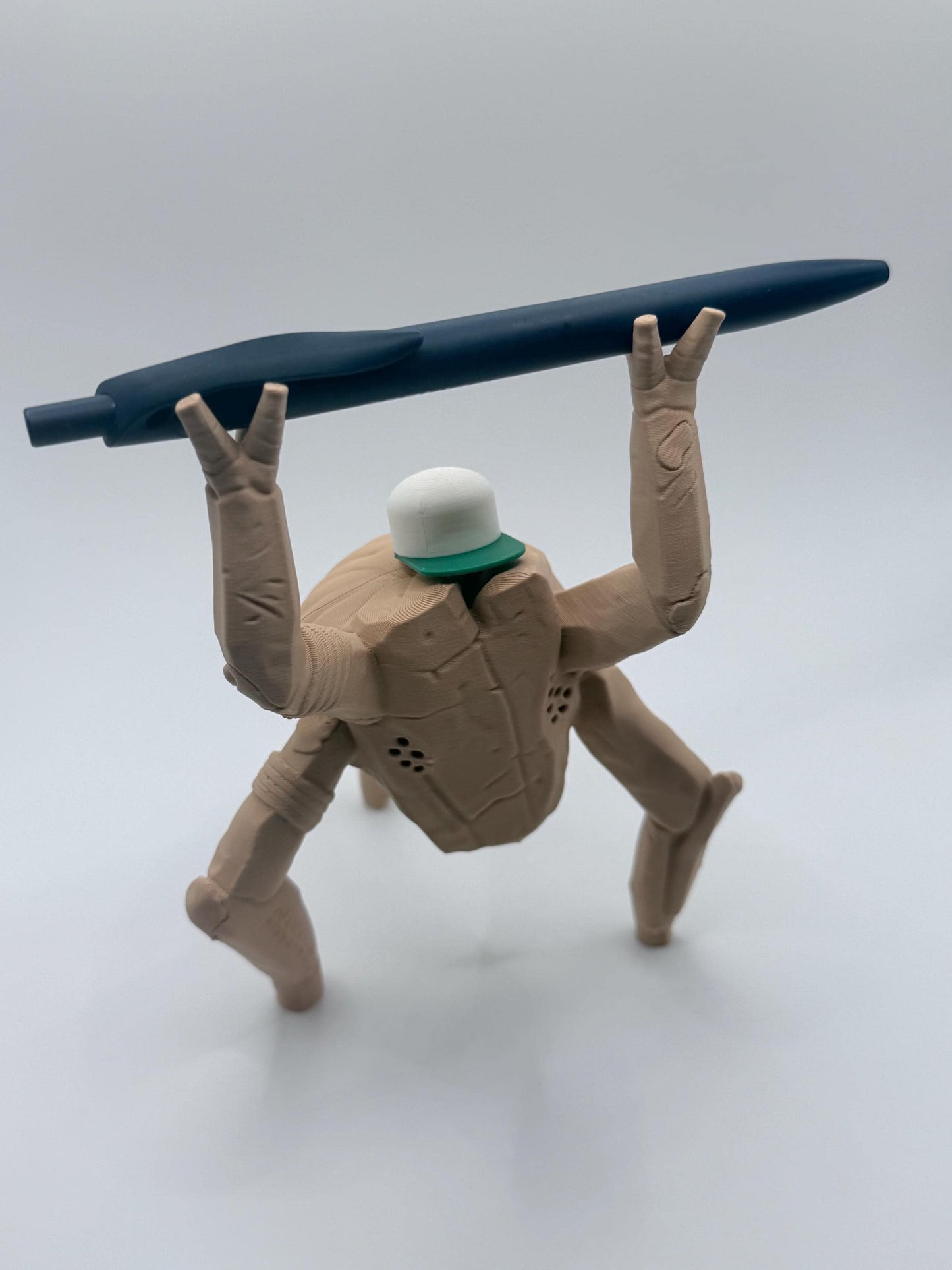 Rocky Pen Holder Figurine – Funny Desk Organizer – 3D Printed Pen Stand – Gift for Coworkers & Office Desk Decor