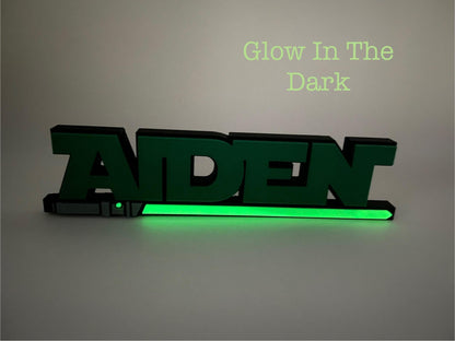 Custom Sci-Fi Name Plate | Personalized Space Battle Desk Decor