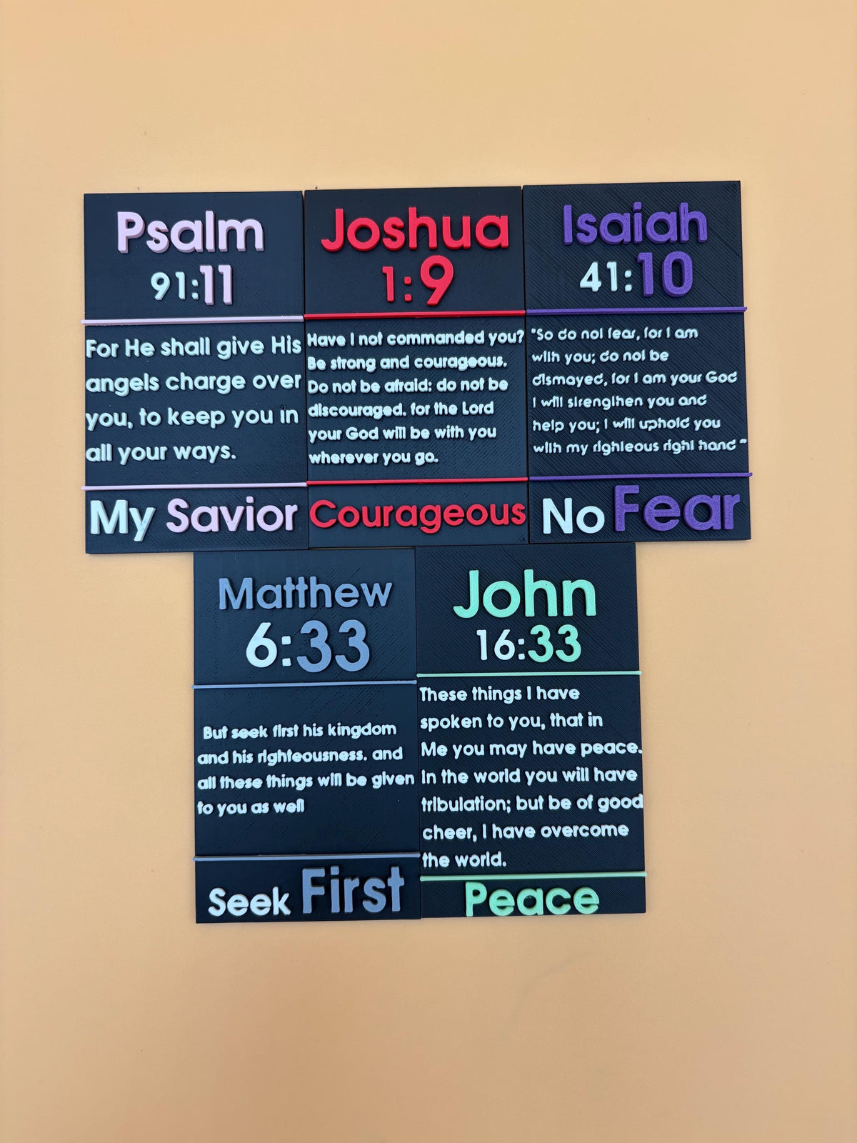 Personalized Bible Verse Magnet | Custom Colors | Prayer Keychain | Memorize Scripture | Faith | Christian Gift | Bible Study Group | Church