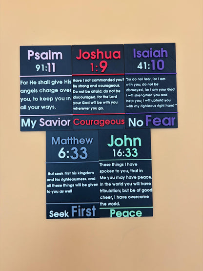 Personalized Bible Verse Magnet | Custom Colors | Prayer Keychain | Memorize Scripture | Faith | Christian Gift | Bible Study Group | Church