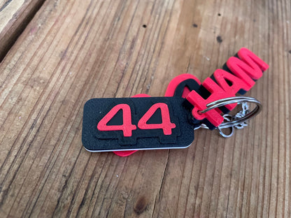 Lewis Hamilton #44 Driver Keychain | F1 Racing Gift
