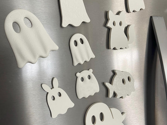 Ghost Animal Fridge Magnets, Spooky Halloween Decor Set