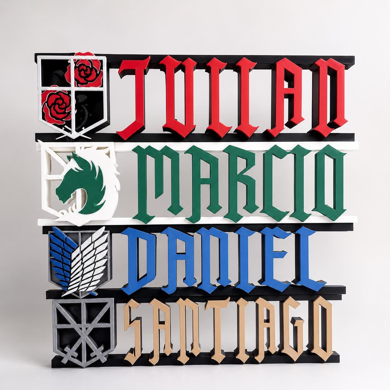 Custom Anime Style Name Sign, Personalized Gothic Desk Decor, Fantasy Inspired Room Decoration, Gamer Shelf Name Plate Gift