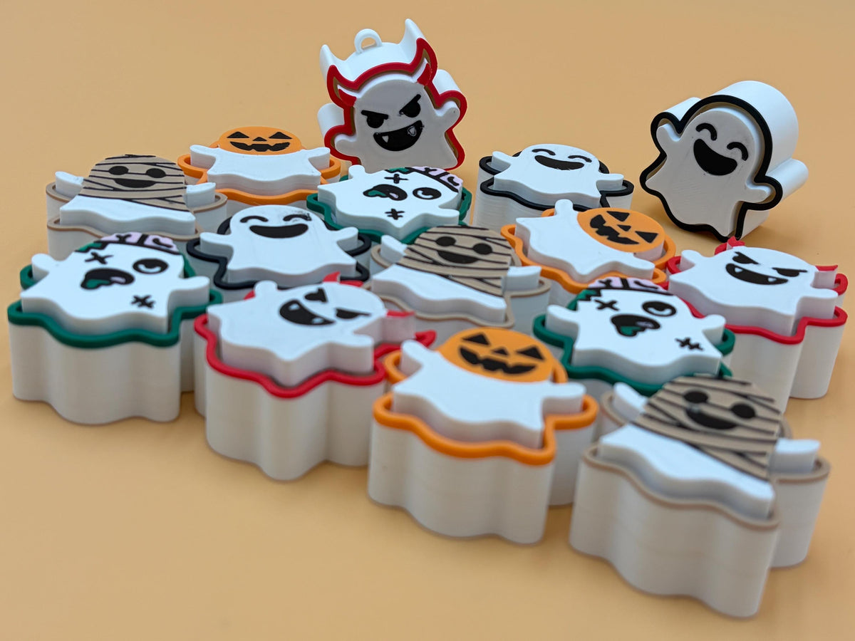 Halloween Ghost Fidget Clicker | Custom Colors | Cute Ghost Keychain | Gifts for School | Party Favors | Halloween Party | Trick or Treat