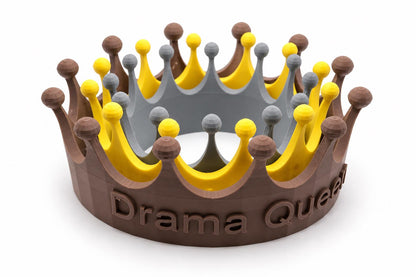 Funny 3D Printed Crown – Drama Queen, Last Place Legend, Novelty Party Crown, Gag Gift, Birthday Crown, Funny Awards, 3 Sizes