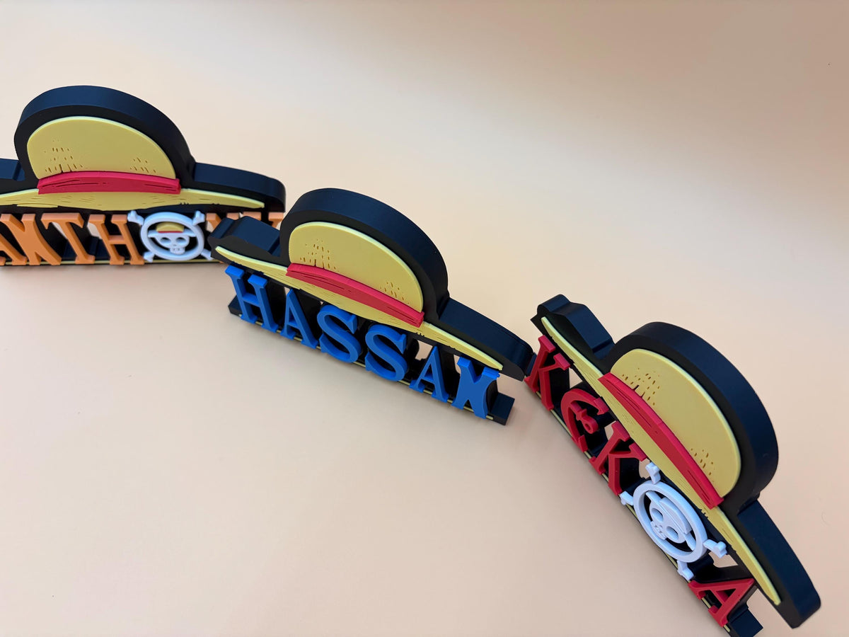 Custom One-of-a-Kind  Name Plate | Personalized Desk or Shelf Decor | Anime | Pirate | Custom Gifts