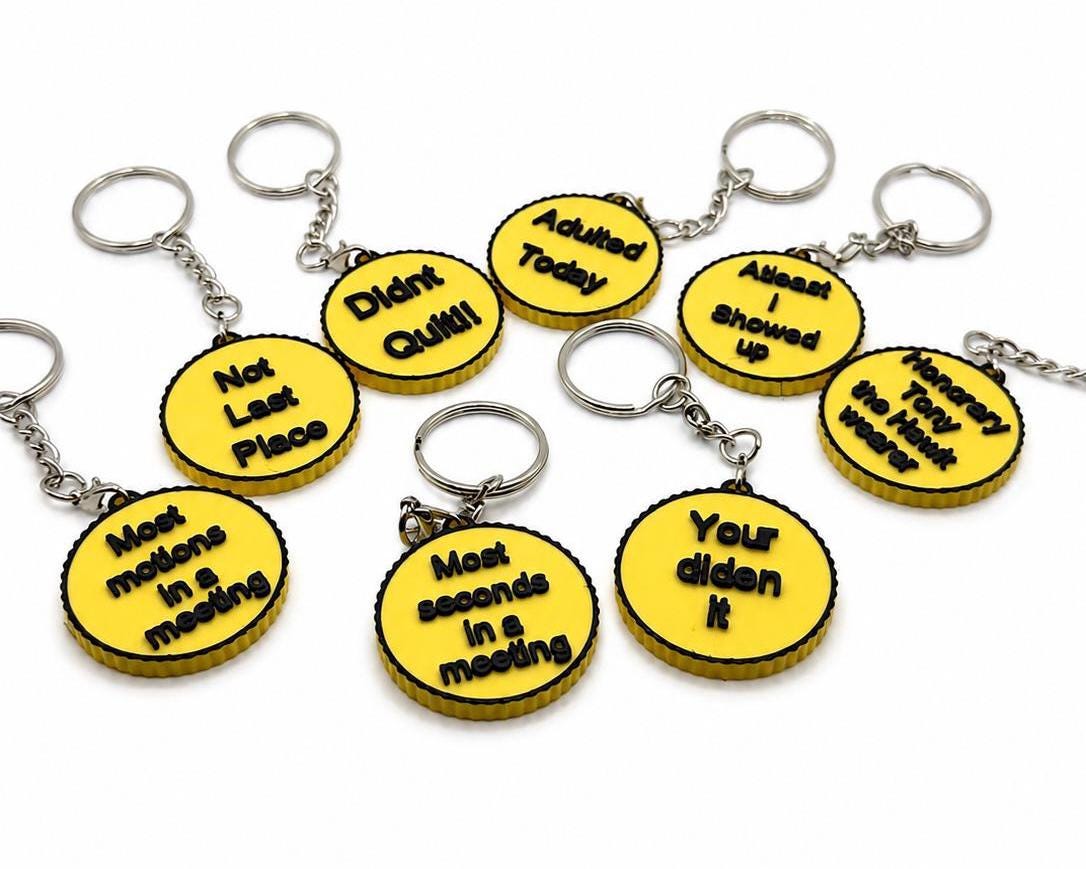 Funny Award Keychains Bulk Pack, Employee Appreciation Gifts, Office Party Favors, Coworker Awards, Team Meeting Prizes, Funny Work Gifts