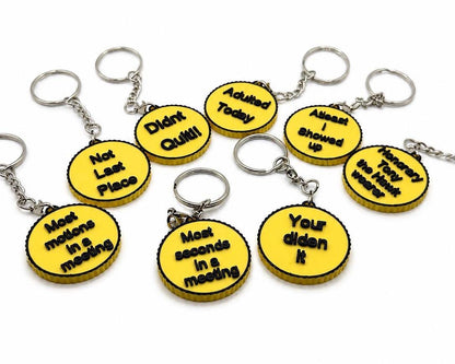 Funny Award Keychains Bulk Pack, Employee Appreciation Gifts