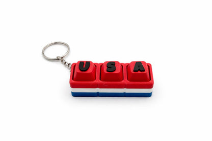 Custom 3-Letter Fidget Keychain | Soccer & Country Fan Gift