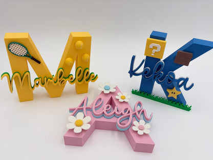 Personalized 3D Name Sign, Custom Nursery & Kids Room Art