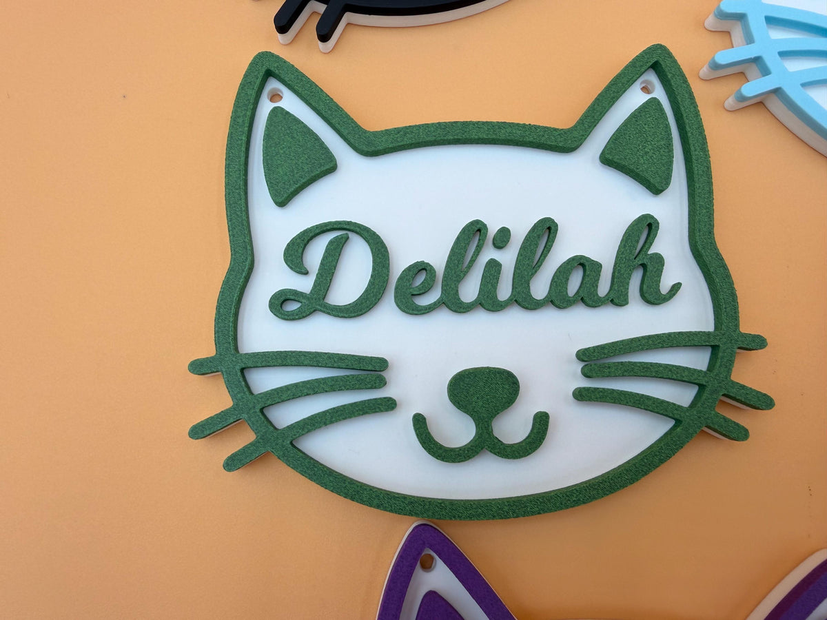 Personalized Cat Sign | Custom Name Sign | Cat Sign | Food Sign | Wall Decor | Personalized Sign | Pet Gifts | Gift | Mom | Kitten | Catio