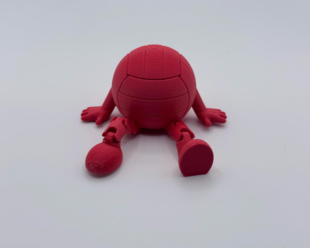 Articulated Volleyball Buddy, 3D Printed Volleyball Desk Toy, Volleyball Gift, Coach Gift, Team Gift, Sports Desk Decor