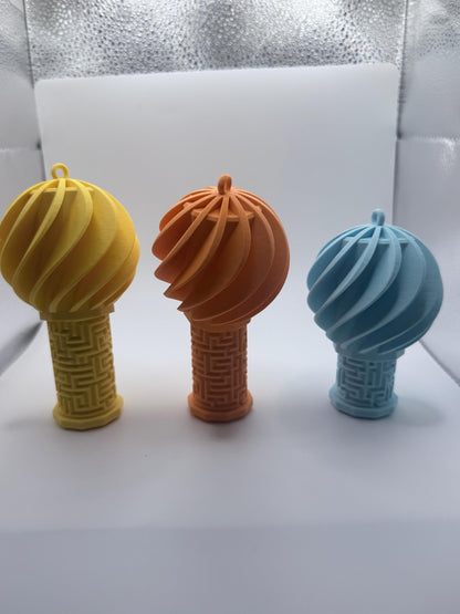 Christmas Ornament Puzzle Box, Hidden Money Holder, 3D Printed Maze Gift, Cash Gift Holder, Secret Santa Gift, Stocking Stuffer