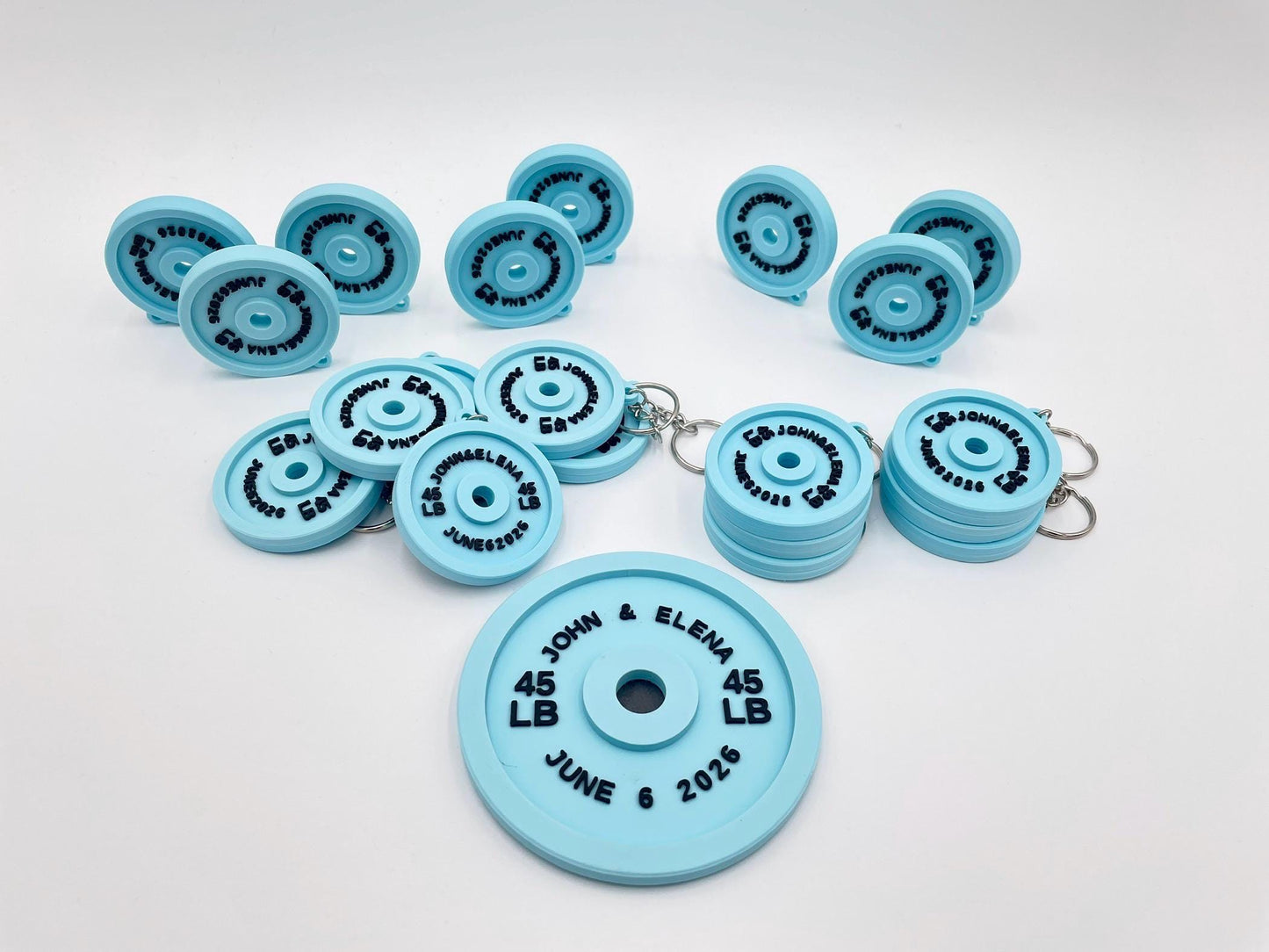 Personalized 45 LB Weight Plate Keychain | Custom Name | Gym Accessory | Weightlifting Keyring | Crossfit Gift | Fitness | Powerlifting