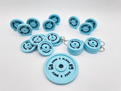Personalized Weight Plate Keychain | Custom Gym Gift