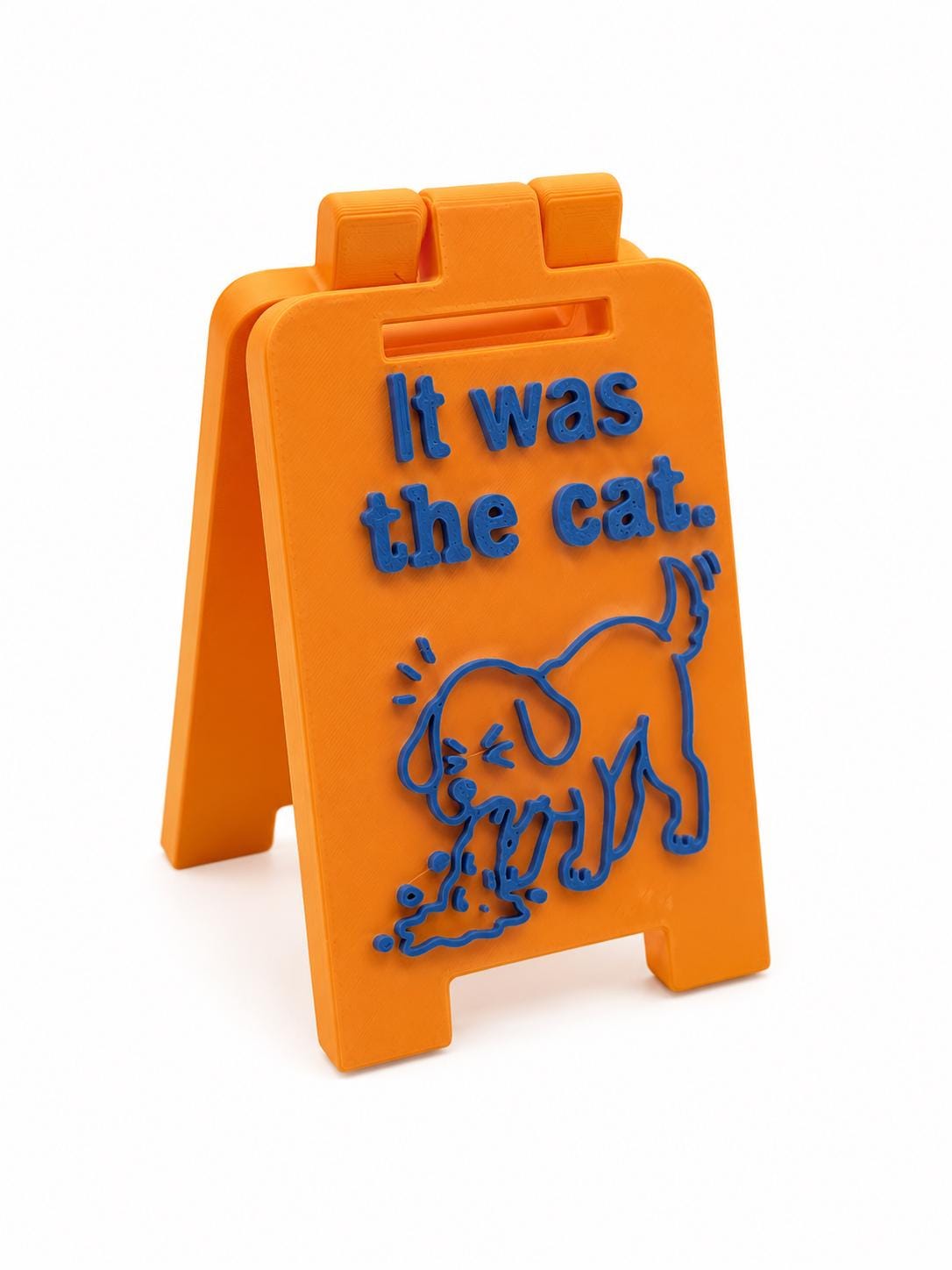 Funny Pet Warning Sign, Cat Dog Desk Decor, 3D Printed Home Sign