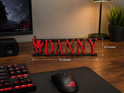 Personalized Anime Name Sign | Gaming Room Desk Plaque