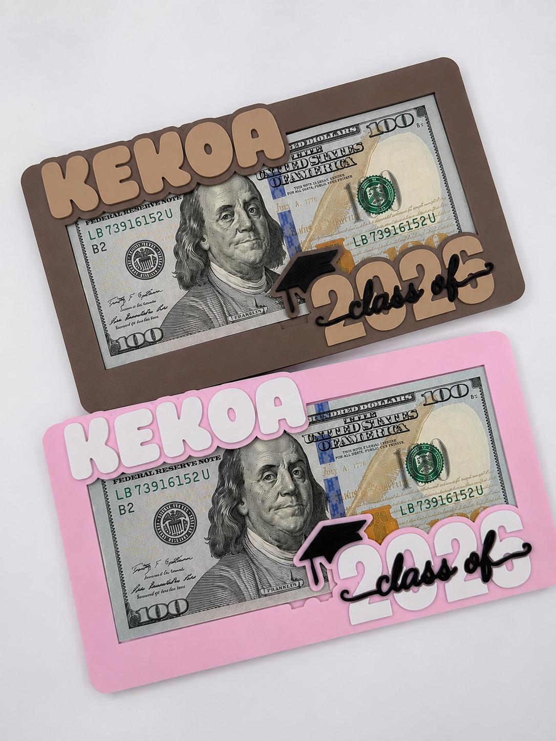 Personalized Graduation Money Holder, Class Of 2026 Graduation Gifts, High School Senior Gift, High School Grad Cash Holder MS393