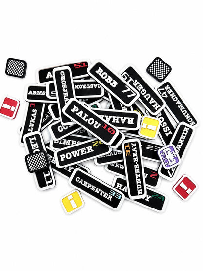 Custom IndyCar Driver Name Magnet | Personalized Racing Gift