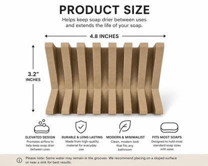 Modern Soap Holder & Drying Rack | Bathroom Organizer