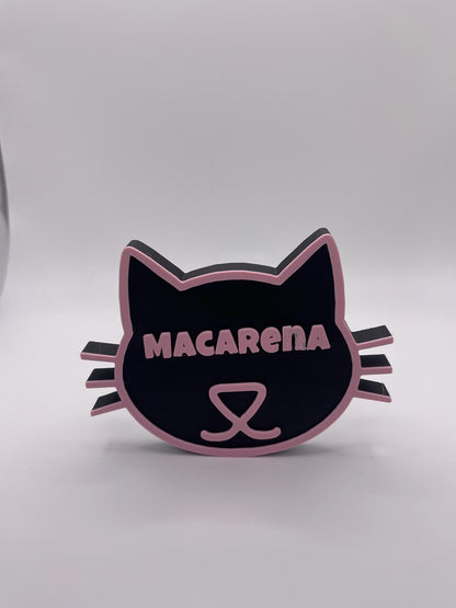 Personalized Cat Name Sign | Custom Cat Wall Decor | Kitty Name Plaque | Cat Room Decor | Pet Name Sign | Cat Lover Gift | Cat Memorial